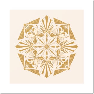 Geometric Floral Mandala Posters and Art